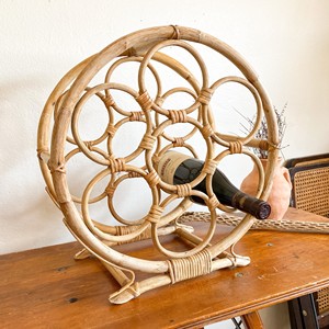 Handmade Natural Rattan <b>Wine</b> Bottle Display Rack Rattan Glass Bottles Holder Racks Wholesale From Vietnam - Product Image 6