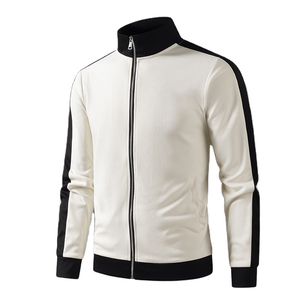 Veste de sport zippée pour homme, style varsity, légère, décontractée, coupe-vent, col montant, veste athlétique - Product Image 4