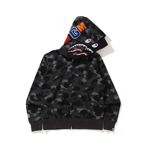 Blue Camouflage Hooded Zipper Sweatshirt <b>Men</b> Casual Knitted Regular Fit Spring Wear - Product Image 4