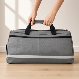 Custom Logo <b>Travel</b> & <b>Duffel</b> <b>Bag</b> Large, reflective trim 300D 62x24x31 cm for Corporate Gift Low MOQ - Product Image 1