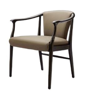 Sillón de Comedor de Madera de Teca Indonesia de Alta Gama con Curvas Sofisticadas Hechas a Mano y Asiento Acolchado Confortable - Product Image 2