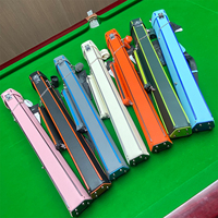Étui de queue de billard VIBRANT en cuir rouge diamant, matériau ultrafin, 5 trous, pour 1/2 queue, 2*3 pour le billard à neuf boules