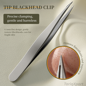 Pince à épiler ultra-fine inclinée professionnelle en acier inoxydable pour l'épilation des sourcils et des poils du visage avec une précision ultra-élevée - Product Image 6