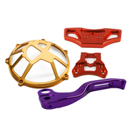 Pièces de carter d'embrayage de moto en aluminium usiné CNC sur mesure, usinage par électroérosion à fil d'acier inoxydable, brochage, anodisation colorée