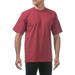T-shirts pour hommes à manches courtes couleur bordeaux, vêtements décontractés d'été, coupe régulière, respirant, séchage rapide, polyester/coton, personnalisé - Product Image 4