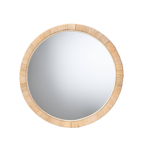 Wholesale Bohemian Rattan Round <b>Mirror</b> Wall Decor for Bedroom, Living Room, Vanity Factory Price Low MOQ from Vietnam - Product Image 2
