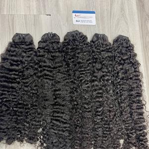 Venta flash Humano vietnamita Precio al por mayor real Pelo de trama rizada birmano Paquetes procesados al vapor Cutícula alineada Lista para enviar - Product Image 1