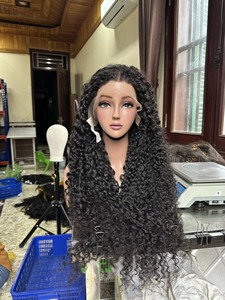 200 Density HD Swiss Peruvian Lace Front Hair <b>Wig</b>, Cuticle Aligned Glueless Full Hd Lace Frontal <b>Wig</b>,Curly <b>Wig</b> for <b>Black</b> Women - Product Image 5