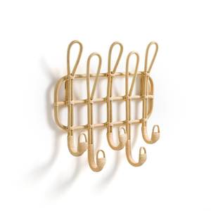 Perchero de ratán de estilo vintage de alta calidad, colgador de ropa de madera, abrigos de madera, ganchos montados en la pared - Product Image 2