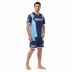 เสื้อฟุตบอลผู้ชายคอวี ออกแบบเองได้ ผลิตจากโพลีเอสเตอร์ 100% แขนสั้น พิมพ์ลายแบบซับลิเมชั่น ทรงปกติ - Product Image 5
