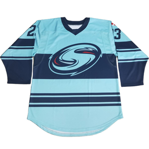Wholesale Custom <b>Long</b> Sleeves Fleece Ice Hockey Hoodie Jersey Polyester Fabric Sublimation Ice Hoodies Hockey Uniform 280g - Product Image 5