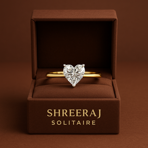 Customized Heart Shape <b>Solitaire</b> Engagement <b>Ring</b> for Women 14K/18K Solid Gold IGI Certified Lab Grown Diamond Proposal <b>Ring</b> - Product Image 3