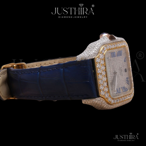 Indian Manufactured Luxury Moissanite Diamond <b>Watch</b> for <b>Men</b> Stainless Steel <b>Waterproof</b> Wristwatch Available At Best Price - Product Image 2