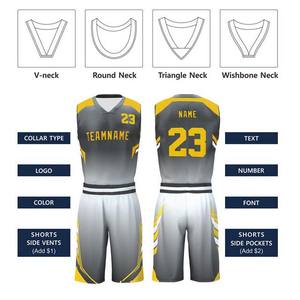 Servicio OEM, Diseño de Uniformes de Baloncesto, Precio de Fábrica, Uniforme de Baloncesto de Secado Rápido, Ropa Deportiva 100% Poliéster, Uniformes Sublimados - Product Image 5