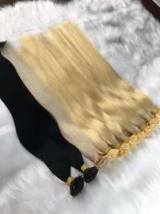 Vente en gros Extensions de cheveux humains vietnamiens à pointe plate alignée sur les cuticules saines à la kératine 100% pour les salons - Product Image 5