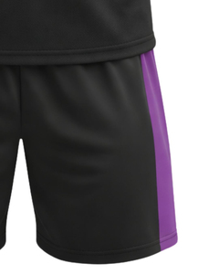 Customized Sports Jersey And Shorts Set Black Polyester Breathable Sublimation Printed Team Uniform For Training Wear - Product Image 5