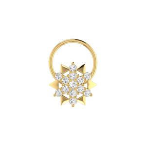 AJRETAIL - Piercing de Nariz con Diamante Natural de 0.11 Quilates, Oro de 14K, Corte Brillante Redondo, Estilo Étnico, Color HI, Claridad VS-SI, Joyería Elegante - Product Image 4