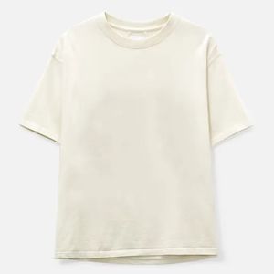 Camisetas de Lujo de Alta Calidad 100% Algodón, Color Blanco Sólido, con Logotipo Personalizado, Corte Holgado, Hombros Ligeramente Caídos, Estilo Hip Hop para Hombre - Product Image 4