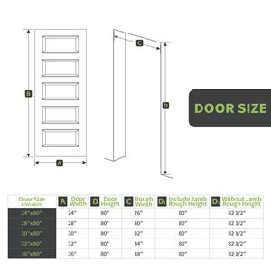 Porta Standard in legno con anima solida a 5 pannelli con porta in lastra adescata senza Kit Hardware - Product Image 3