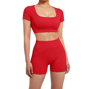 Shorts de Yoga Transpirables de Cintura Alta – Leggings Cortos Deportivos de Spandex y Nailon para Mujer - Product Image 5