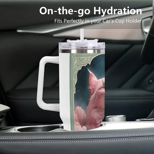<b>Large</b> Stainless Steel Tumbler 40oz With Straw For Sports Day Team Building - Product Image 3