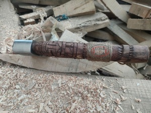 แฮทช์เหล็กดามัสกัสแบบไวกิ้งเครื่องตัดพิซซ่าแบบใช้มือสลักกรดทำจากเหล็ก - Product Image 4