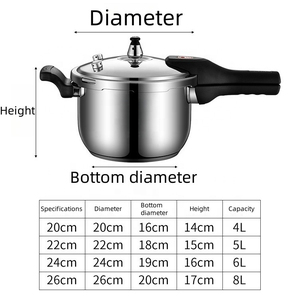 Casserole à pression en aluminium robuste avec des fonctions de sécurité avancées pour une cuisson rapide et une préparation culinaire délicieuse - Product Image 5