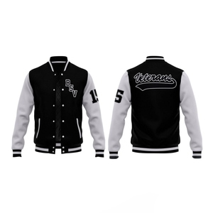 Custom Men's Winter <b>Vintage</b> <b>Varsity</b> <b>Jacket</b> Letter Pattern Wool/Polyester Embroidery Windproof Breathable - Product Image 3