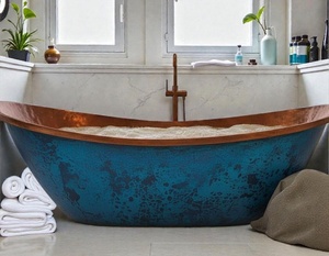 Bañera de cobre de tamaño personalizado hecha a pedido, bañera de cobre personalizada. - Product Image 6