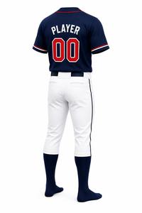 Uniforme de baseball personnalisé pour homme, maillot respirant, pantalon blanc, impression sérigraphique, évacuation de l'humidité, coupe classique, toutes saisons - Product Image 5
