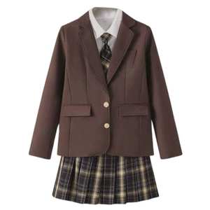 OEM School Uniform <b>Set</b> For Girls Cotton Blend Breathable Comfortable Durable Shirt Skirt <b>Blazer</b> Custom Sizes Bulk Supply - Product Image 3