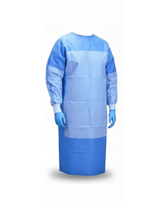 Blouse chirurgicale renforcée VT - Blouse d'opération jetable bleue à usage unique (stérile EO certifiée ISO/CE MDR) pour chirurgien et patient - Product Image 2