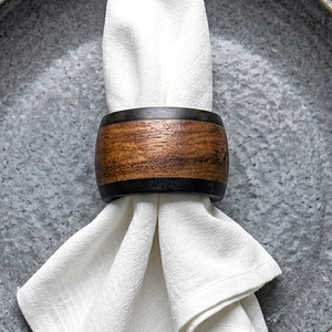 New Arrival Two Tone Wooden Napkin Ring Farmhouse Dining <b>Table</b> Decor Accessory for Elegant Dinner <b>Parties</b> Modern <b>Table</b> Settings - Product Image 1
