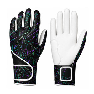 Gants de frappe pour hommes en cuir synthétique durable, confortables et adaptés à la pratique du baseball, du softball, de l'entraînement et aux sports de plein air - Product Image 1