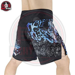 กางเกงมวย MMA/Boxing แบบใหม่ทันสมัย MOQ ต่ำ ผลิตตามสั่ง เนื้อผ้าแห้งเร็ว ระบายความชื้นได้ดี พิมพ์ลาย โพลีเอสเตอร์ 100% สำหรับชุดศิลปะการต่อสู้ - Product Image 4