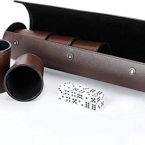 PU Leather Customizable High-Quality Dice <b>Cup</b> Set with 25 Dice and Exclusive Storage Case Eco-Friendly for Game Playing - Product Image 6