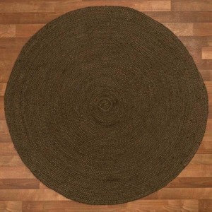 Eye Level Round Jute Area Rug Solid Color Bohemian Style Flat Pile Non Slip Living Room Decor Spot Clean - Product Image 3