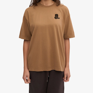 Camiseta de Verano para Mujer, Ecológica, 100% Algodón Orgánico, con Logotipo, Transpirable, Casual, Talla Grande, Manga Corta, Sin Tejido - Product Image 3