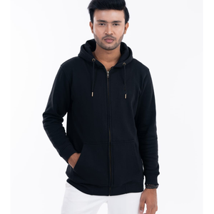 Sweat à capuche zippé pour homme, matière polaire de haute qualité, respirant et confortable, idéal pour l'hiver, avec poche latérale, respectueux de l'environnement - Product Image 6
