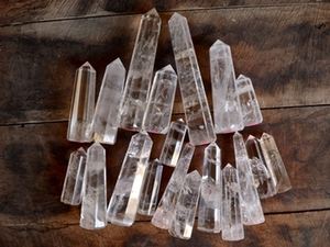 คริสตัลควอตซ์แท้คุณภาพสูง รูปทรงหอคอย ใสบริสุทธิ์  แกะสลักขัดเงา  แท่งหิมาลัยทรงหอคอย - Product Image 6