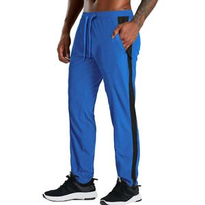 Pantalones de correr a rayas informales personalizados para hombre, pantalones de chándal deportivos ligeros de felpa francesa de poliéster 100% - Product Image 6