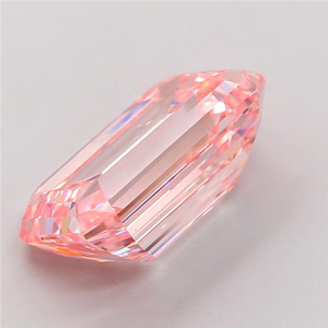 Diamant rose intense de 3,02 carats, taille émeraude, cultivé en laboratoire, certifié IGI, CVD VS1, diamant non monté - Product Image 5