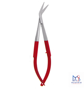 Pince à épiler pour sourcils à ressort, partie revêtue, inclinée, 12 cm, en acier inoxydable, pointe lisse, instrument de précision durable, manche rouge - Product Image 1