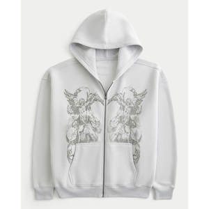 Service OEM – Nouveaux sweats à capuche oversize 100 % coton pour hommes, en molleton épais, à épaules tombantes, unis et prêts pour la sérigraphie - Product Image 1