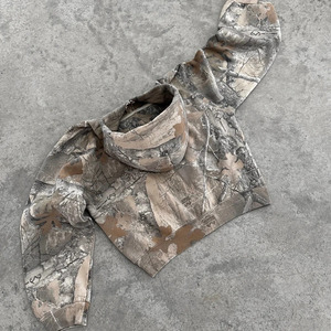 Sudadera con Capucha Gris para Hombre, Estilo Clásico, con Logotipo Bordado, Cuello en V, 100% Algodón, Transpirable, para Otoño - Product Image 4