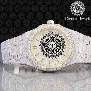 Reloj Charm_Jewells de Lujo en Acero Inoxidable de 40 mm, Esfera Mecánica Analógica, Cristal de Zafiro, Cierre Plegable, para Hombre, Moda Hip Hop, 10 Bar - Product Image 2