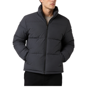 Custom Solid Dark Grey Winter Jacket Men Streetwear Minimalist Blank men's Puffer Jacket High Quality Padded <b>Bubble</b> <b>Coat</b> - Product Image 1