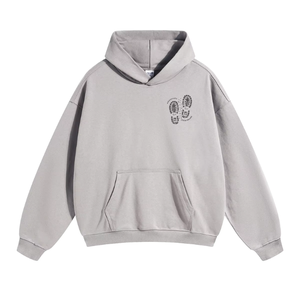 เสื้อสเวตเชิ้ตมีฮู้ดสำหรับผู้หญิง สีพื้น แขนยาว ผ้าฝ้ายถัก สวมใส่สบาย ระบายอากาศได้ดี เหมาะสำหรับฤดูใบไม้ร่วง พร้อมโลโก้ปักด้านหน้า - Product Image 1