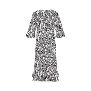 Vestido midi estampado de verano para mujer, cómodo, línea A - Product Image 4