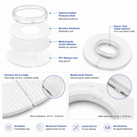 Protège-sensor CGM en film PU léger découpé sur mesure, coque de protection transparente OEM pour capteur CGM sportif